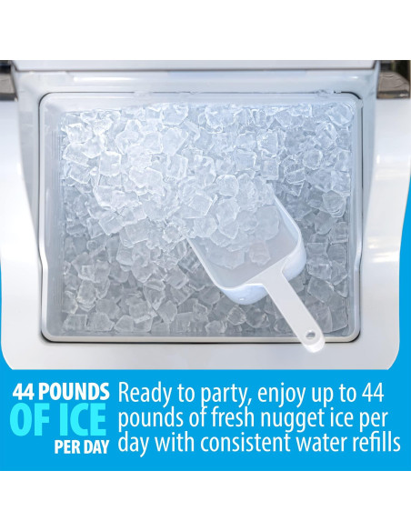 Máquina de Hielo Deco Chef 44kg Nugget Encimera Negra Máquina de Hielo Deco Chef 44kg Nugget Encimera Negra