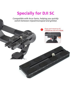 Placa de liberación rápida Akeipho 120mm para gimbal DJI Ronin SC 2