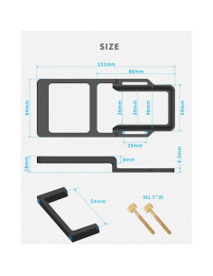 Placa de Montaje Adaptador Gimbal Enzemit para GoPro 9 10 11 2