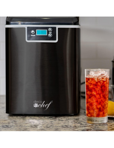 Máquina de Hielo Deco Chef 44kg Nugget Encimera Negra
