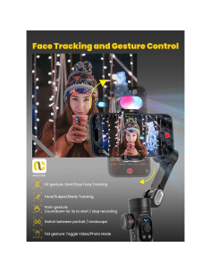 Estabilizador de Cardán AOCHUAN X Pro 3 Ejes con Luz RGB 2