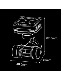 Gimbal Estabilizador HEQUAV para DJI O3 - 3 Ejes Ultra-Ligero 2
