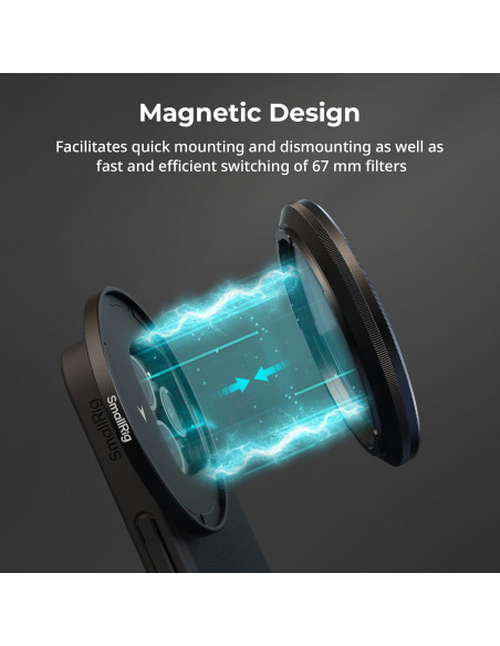 Adaptador de Filtro Magnético 67mm SmallRig 4993 para iPhone 16