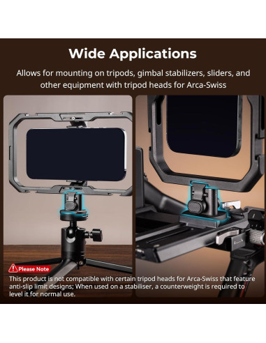 Adaptador de liberación rápida SmallRig 4609 para jaulas de teléfono