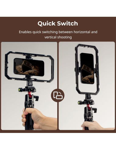 Adaptador de liberación rápida SmallRig 4609 para jaulas de teléfono