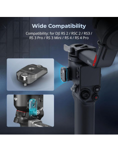 Riel Mini NATO de Liberación Rápida SmallRig 4640 para DJI RS 2