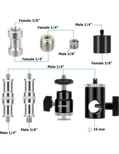 Juego de Tornillos para Cámara CAMVATE 11 Piezas 1/4"-20 y 3/8"-16 2