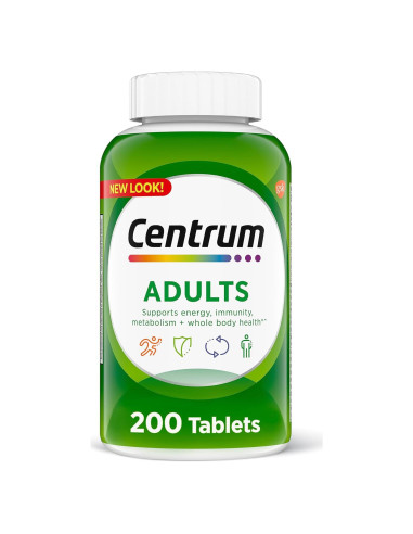 Suplemento Multivitamínico Centrum Adulto 200 Tabletas Sin OGM