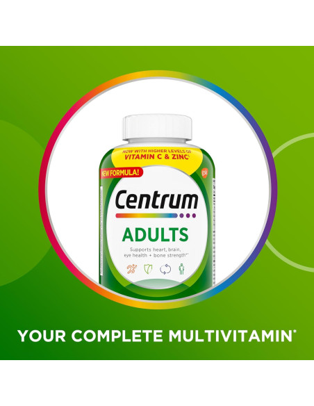 Suplemento Multivitamínico Centrum Adulto 200 Tabletas Sin OGM Suplemento Multivitamínico Centrum Adulto 200 Tabletas Sin OGM