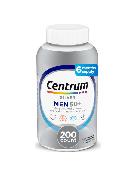 Centrum Silver Multivitamina Hombres 50+ 200 Tabletas Vitamina D3 Centrum Silver Multivitamina Hombres 50+ 200 Tabletas Vitamina D3
