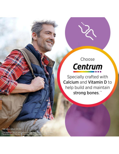 Centrum Silver Multivitamina Hombres 50+ 200 Tabletas Vitamina D3