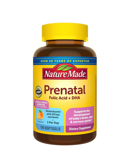 Nature Made Prenatal DHA + Ácido Fólico 110 Softgels