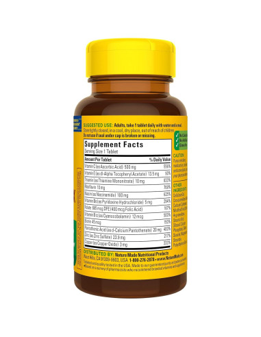 Nature Made Complejo B con Vitamina C y Zinc 75 Tabletas