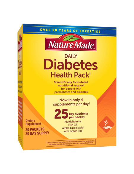 Suplemento Nutricional para Diabetes Nature Made 30 Paquetes Suplemento Nutricional para Diabetes Nature Made 30 Paquetes