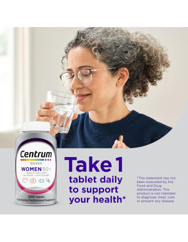 Centrum Silver Multivitamina Mujeres 50+ 200 Unidades Vitamina D3