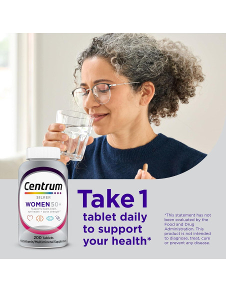 Centrum Silver Multivitamina Mujeres 50+ 200 Unidades Vitamina D3 Centrum Silver Multivitamina Mujeres 50+ 200 Unidades Vitamina D3