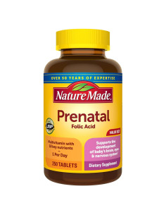 Multivitamina Prenatal Nature Made con Ácido Fólico 250 Tabletas
