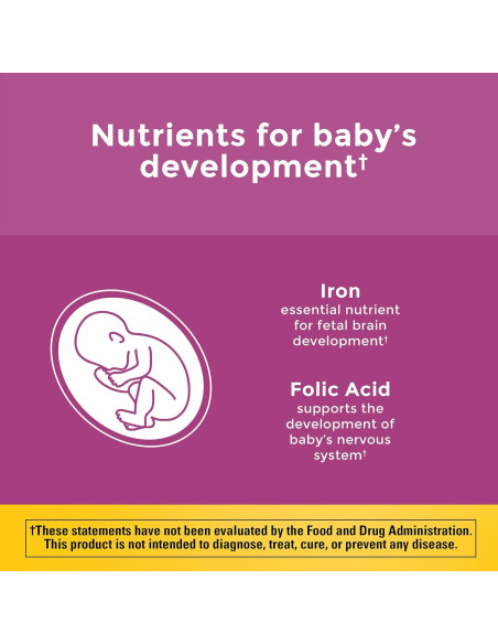 Multivitamina Prenatal Nature Made con Ácido Fólico 250 Tabletas