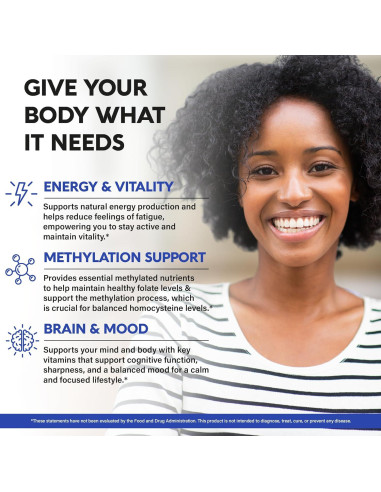 Multivitamina Metilada 9-en-1 Nutra Harmony - 120 Cápsulas