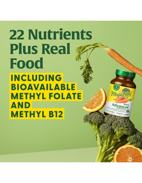 MegaFood Multivitamina Avanzada Hombres 60 Tabletas - Salud Inmunológica