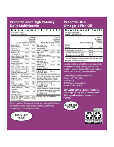 Kit de Multivitaminas Prenatales Rainbow Light 30 Tabletas Kit de Multivitaminas Prenatales Rainbow Light 30 Tabletas