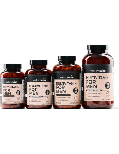 Multivitamina para Hombres NatureWise - 90 Cápsulas - Soporte Inmunológico y Salud Prostática