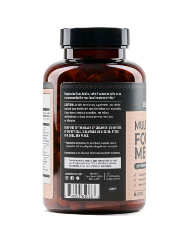 Multivitamina para Hombres NatureWise - 90 Cápsulas - Soporte Inmunológico y Salud Prostática