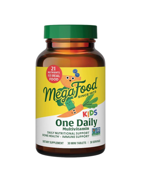 MegaFood Multivitamina Niños 30 Tabletas - Sin Gluten, Vegetariano