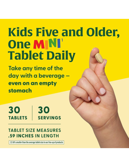 MegaFood Multivitamina Niños 30 Tabletas - Sin Gluten, Vegetariano