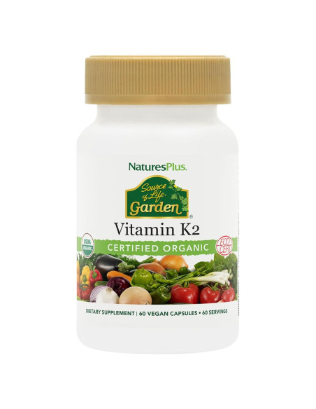 Vitamina K2 Orgánica Nature's Plus 120 mcg 60 Cápsulas Veganas Vitamina K2 Orgánica Nature's Plus 120 mcg 60 Cápsulas Veganas