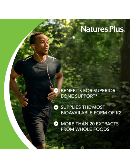 Vitamina K2 Orgánica Nature's Plus 120 mcg 60 Cápsulas Veganas Vitamina K2 Orgánica Nature's Plus 120 mcg 60 Cápsulas Veganas