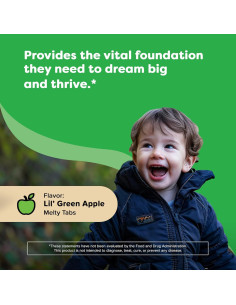 Vitamina D3 Melty Renzo para Niños 60 Tabletas Sabor Manzana 2