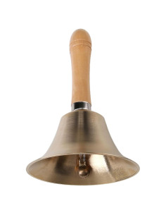 Campana de Mano de Latón Sólido 8 cm Oro