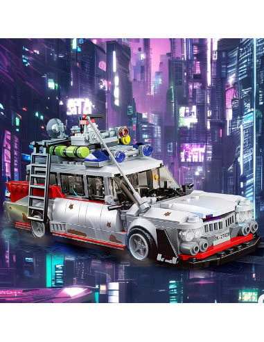 HI-REEKE Coche Fantasma ECTO-1 Kit de Construcción 605 Piezas