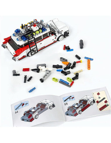 HI-REEKE Coche Fantasma ECTO-1 Kit de Construcción 605 Piezas