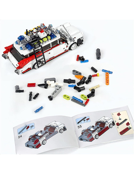 HI-REEKE Coche Fantasma ECTO-1 Kit de Construcción 605 Piezas