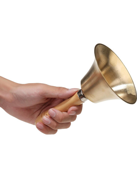 Campana de Mano de Latón Sólido 8 cm Oro