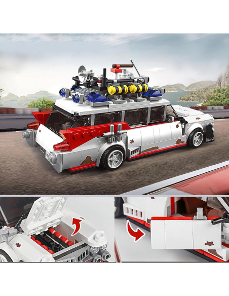 HI-REEKE Coche Fantasma ECTO-1 Kit de Construcción 605 Piezas