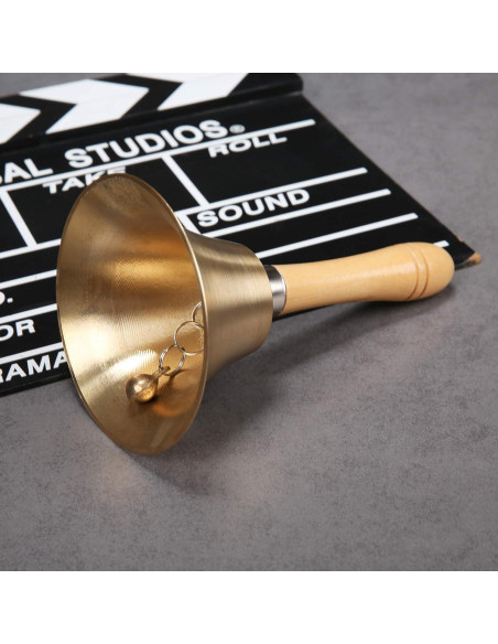 Campana de Mano de Latón Sólido 8 cm Oro