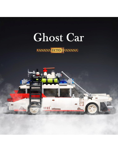 HI-REEKE Coche Fantasma ECTO-1 Kit de Construcción 605 Piezas