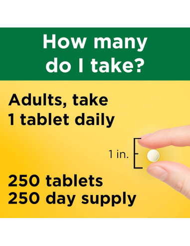 Nature Made Ácido Fólico 400 mcg - 250 Tabletas Suplemento