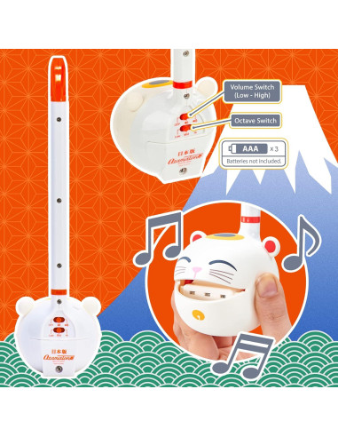 Otamatone Gato de la Suerte Maywa Denki Sintetizador 27 cm
