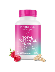 Vitaminas Postnatales Pink Stork 60 Cápsulas con DHA Vegano
