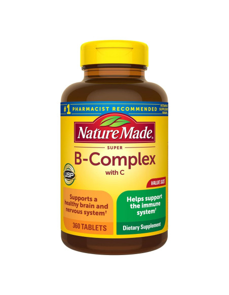 Nature Made Super B Complex 360 Tabletas con Vitamina C