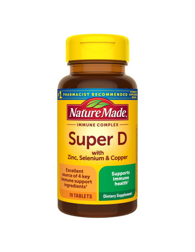 Suplemento Inmunológico Nature Made Super D, 70 Tabletas