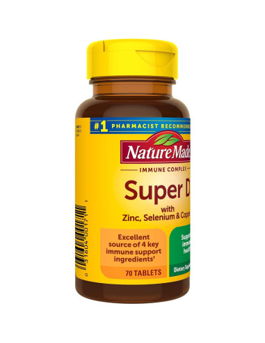 Suplemento Inmunológico Nature Made Super D, 70 Tabletas