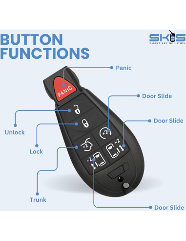 Control Remoto de Entrada Sin Llave Chrysler Dodge 2008-2018