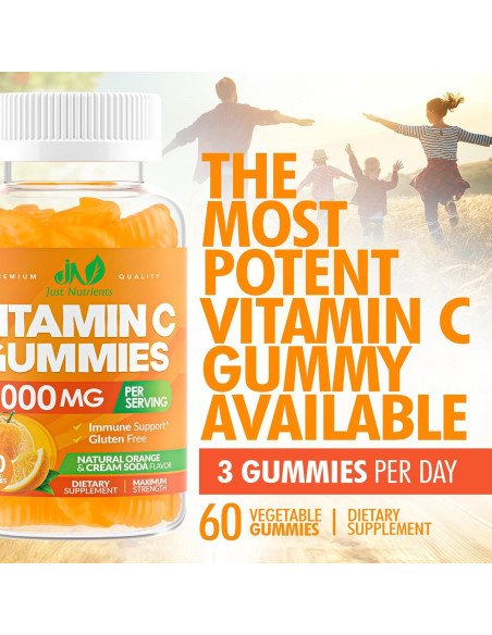 Gomitas de Vitamina C 1000mg Just Nutrients - 60 Unidades