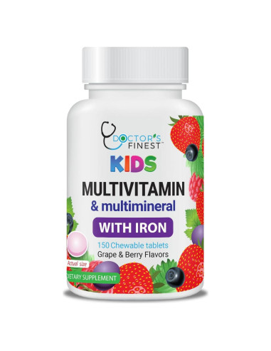 Multivitamina masticable Lifeable para niños - 150 unidades - Vegetariano y sin gluten
