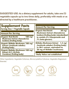 Complejo Multi-Hongo Solgar 50 Cápsulas Veganas - Reishi, Shiitake, Maitake 2